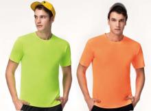 伯-圓領T恤 ( 吸濕排汗 ) - 螢光橘、螢光綠