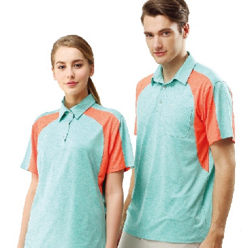 富-彈力親膚機能陽離子POLO衫（湖綠/橘、灰/桃紅、丈青/水藍）