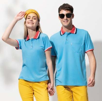 伯-短袖POLO衫（ 排汗 ）- 粉紫、丈青、水藍