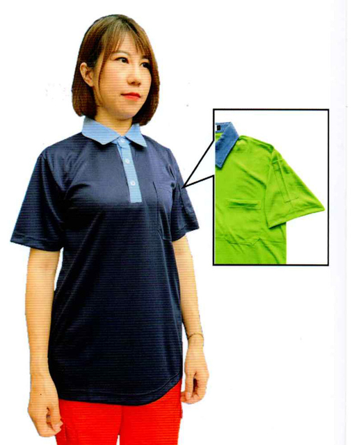 蓉-衬衫领短袖排汗衫