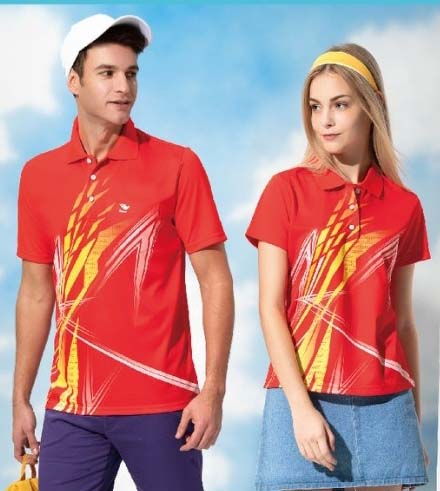 伯-短袖POLO衫（排汗）- 丈青、桔、玫紅