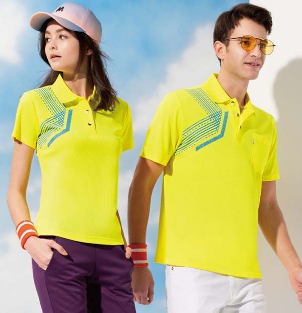 伯-短袖POLO衫（排汗）- 桃紅、翠藍、螢光黃、螢光橘