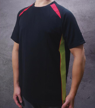 銘-台製剪接式吸濕排汗短袖圓領T恤