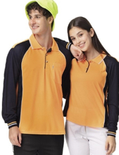 伯-長袖POLO衫（吸濕排汗）- 多色多款式