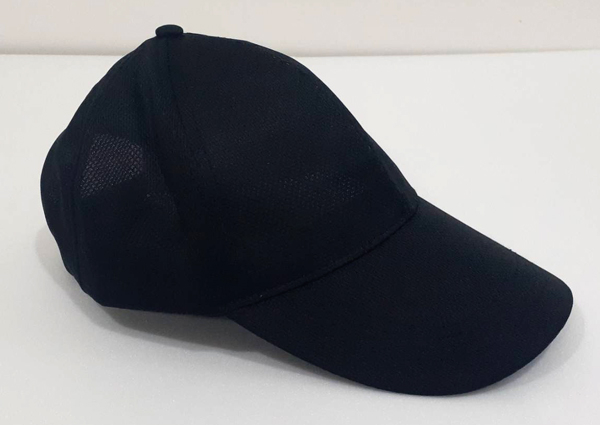 偉-交織排汗網帽 ( 六片式 ) - 黑色