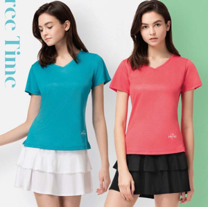 伯-女款V領T恤 / 短裙褲 ( 吸濕排汗 )