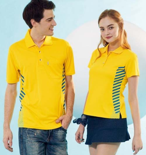 伯-短袖POLO衫（排汗）- 黃、紫、寶藍 