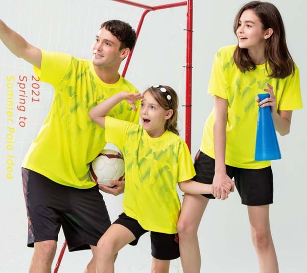 伯-圓領T恤 / 短褲 ( 吸濕排汗 ) - 螢光黃、蒂芬妮綠