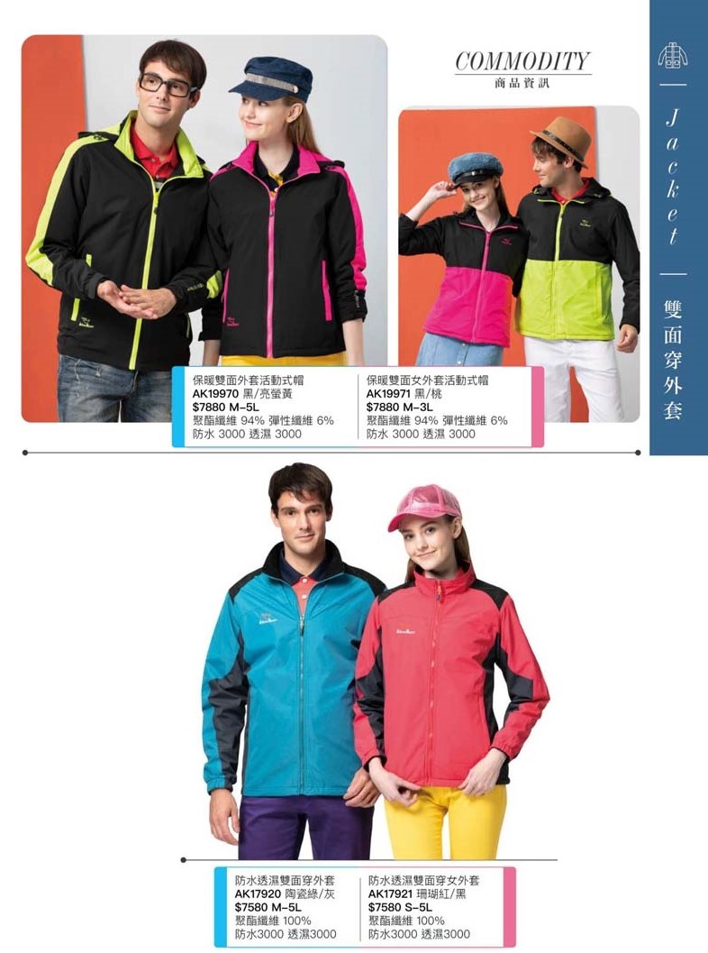 伯109-防水透濕雙面穿外套P16.P18