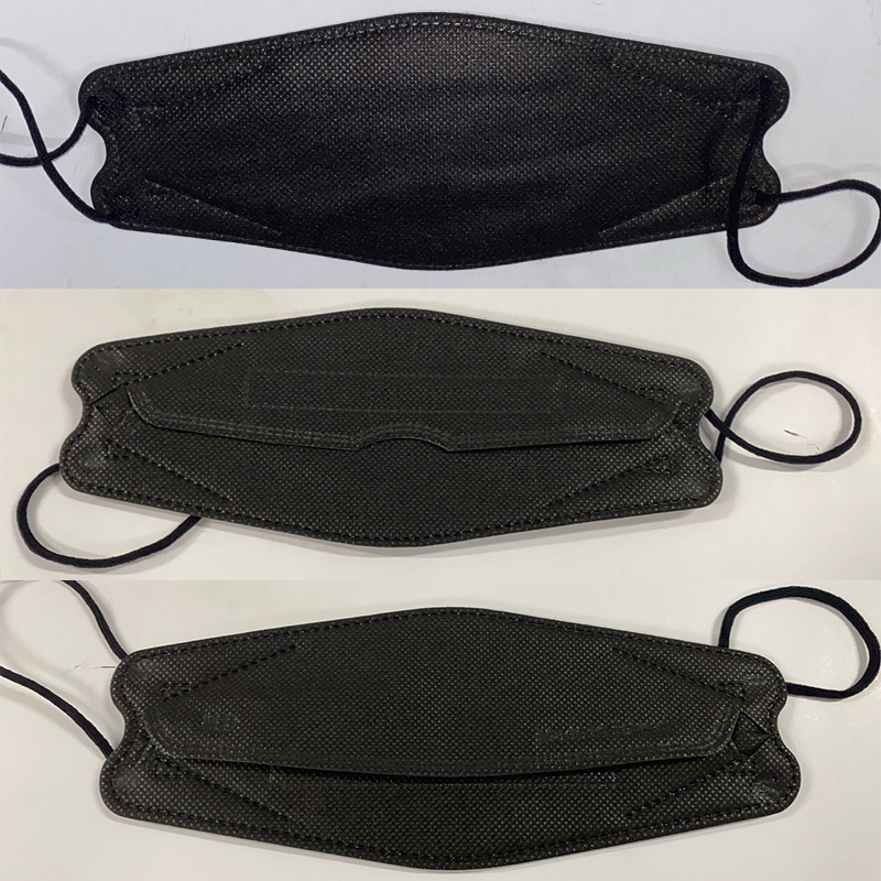 進-魚型立體口罩 ( 黑、白色 / 彩色印刷 )