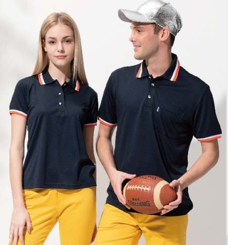 伯-短袖POLO衫（ 排汗 ）- 粉紫、丈青、水藍