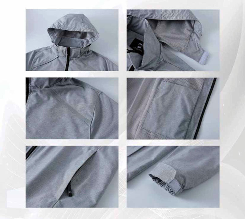 創-彈力迷彩可拆帽薄外套