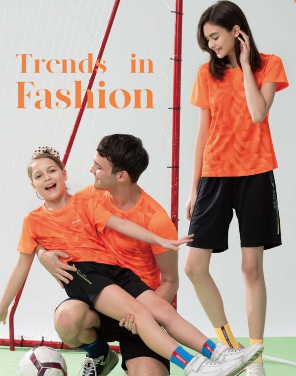 伯-圓領T恤 / 短褲 ( 吸濕排汗 ) - 寶藍、螢光橘