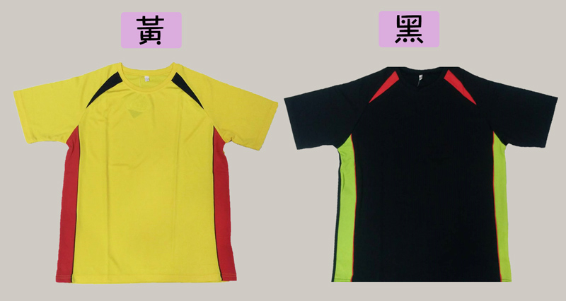 銘-台製剪接式吸濕排汗短袖圓領T恤