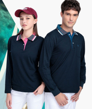 瑋-彈性棉排汗長袖POLO衫 (男女款)