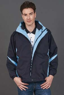 捷-防潑水透氣兩件式可拆帽外套（丈青/水藍、紅/黑、橘/深灰）