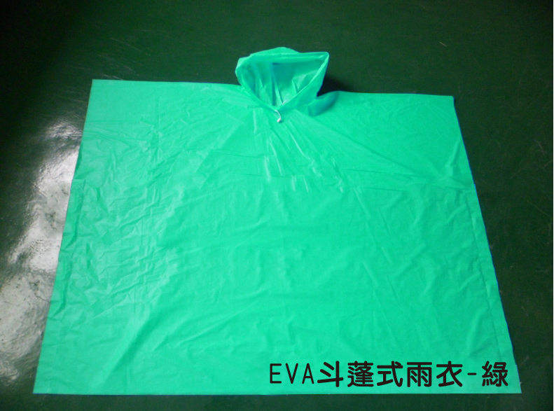 106華虹-EVA斗蓬式雨衣-綠-300k