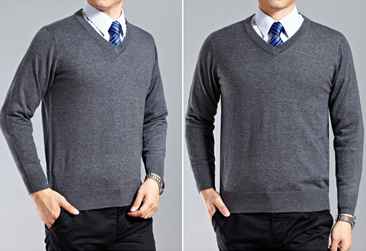 V領毛衣-直筒型