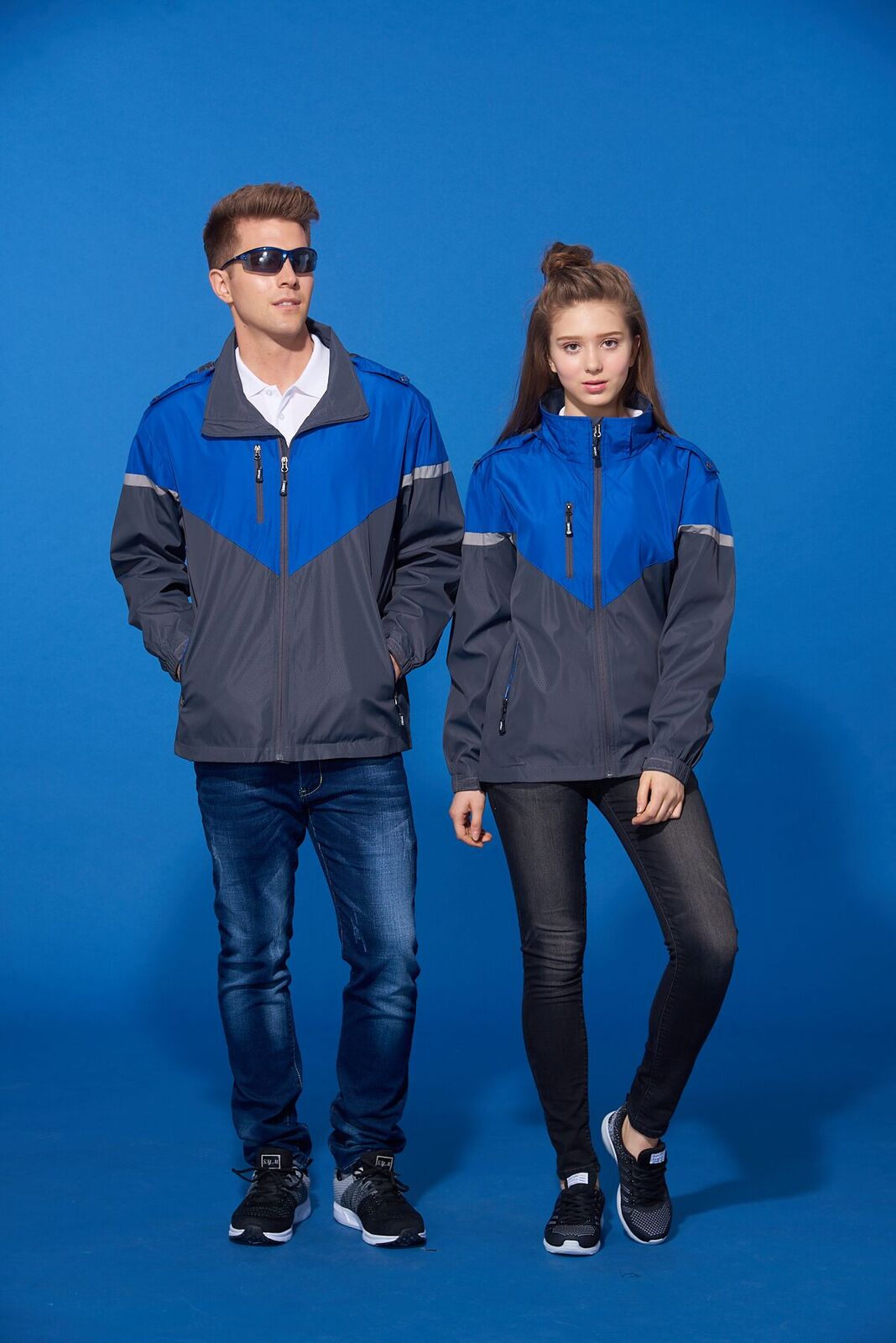 元-薄裡防潑水機能外套（深藍 果綠、深灰 藍、深藍 橘、深灰 黃）-P27下