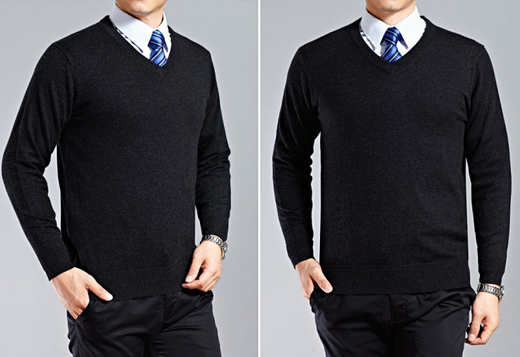 V領毛衣-直筒型