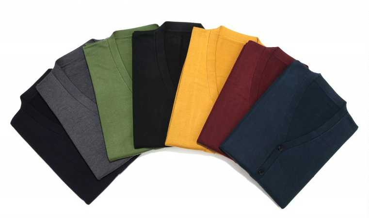 天緣-男士V領開襟毛衣-70%