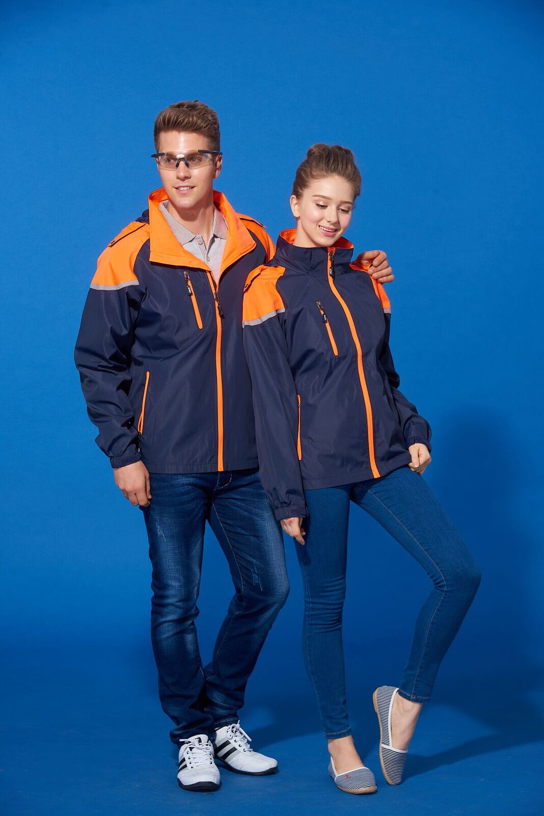 元-薄裡防潑水機能外套（深藍 果綠、深灰 藍、深藍 橘、深灰 黃）-P28上