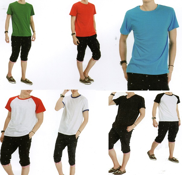 來－男/女/童撞色邊萊卡棉