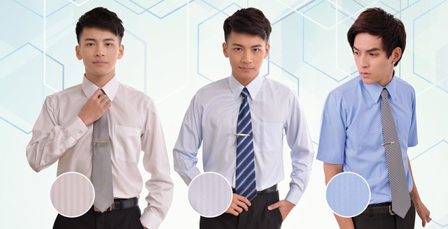 雅-超細纖維 吸濕排汗 暗直紋男襯衫
